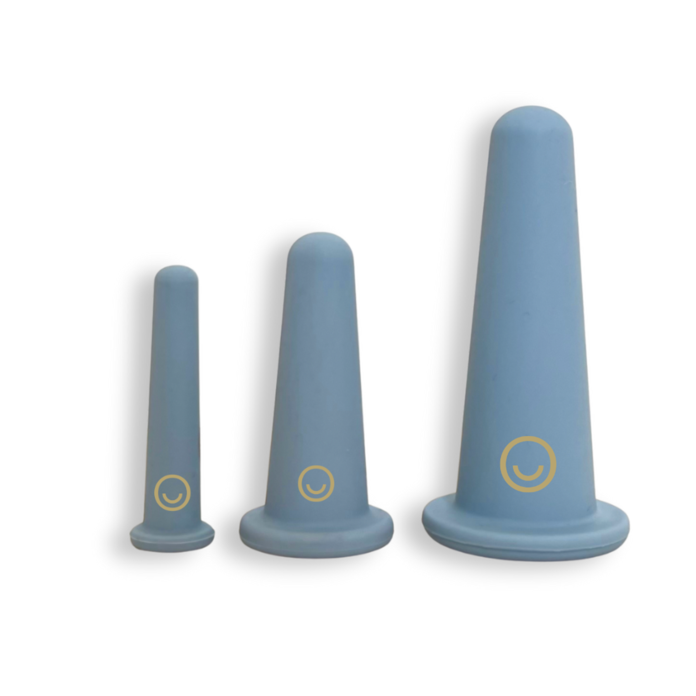 FEATHER FACE CUPS - DUSTY BLUE